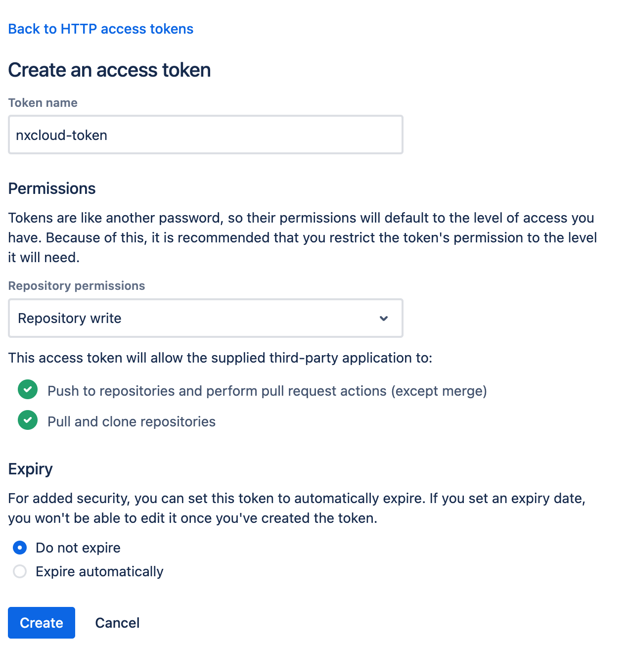 Create an HTTP Access Token